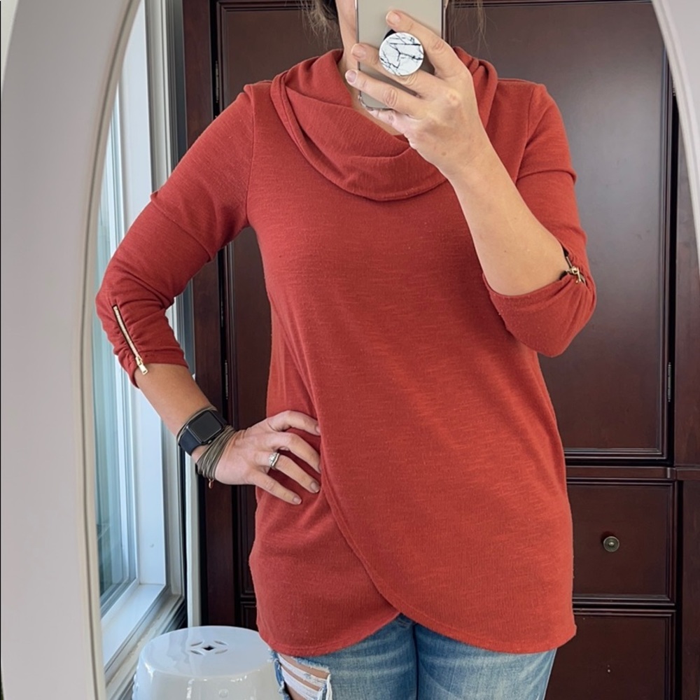 Cowl neck tunic